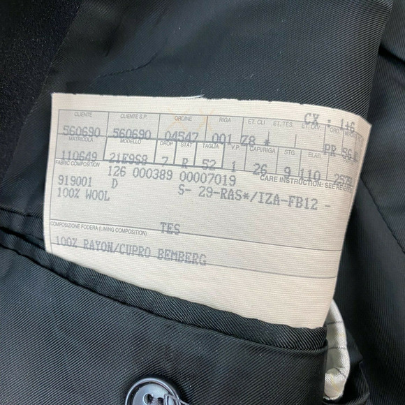 Ermenegildo Zegna Tuxedo Jacket Size 52 Men's Black Wool Single Button - Picture 8 of 9